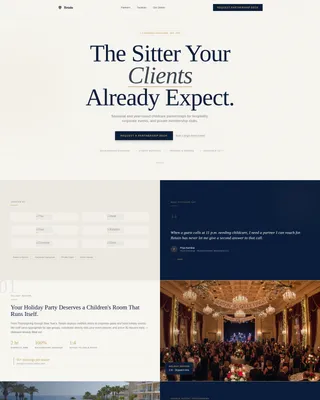Executive Babysitting Service Landing Page Template
