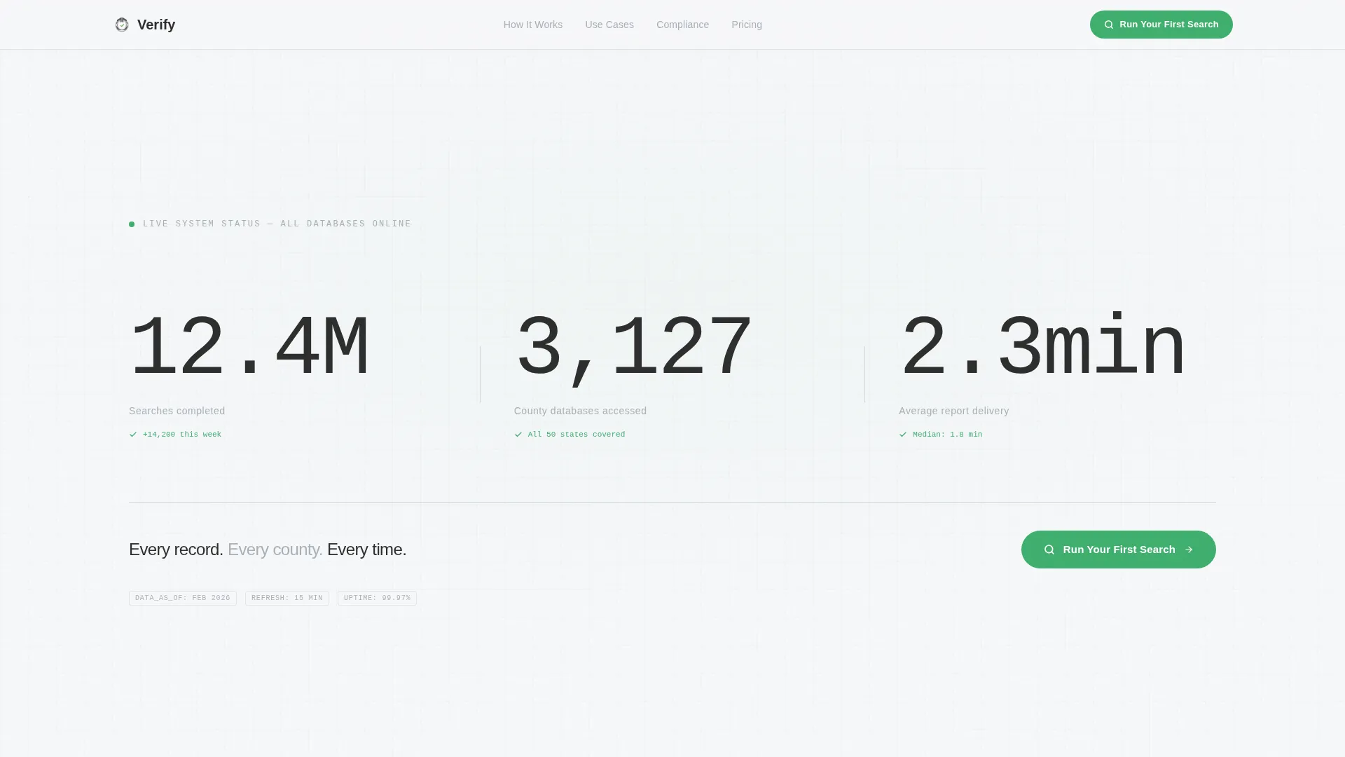 Background Check Landing Page Template