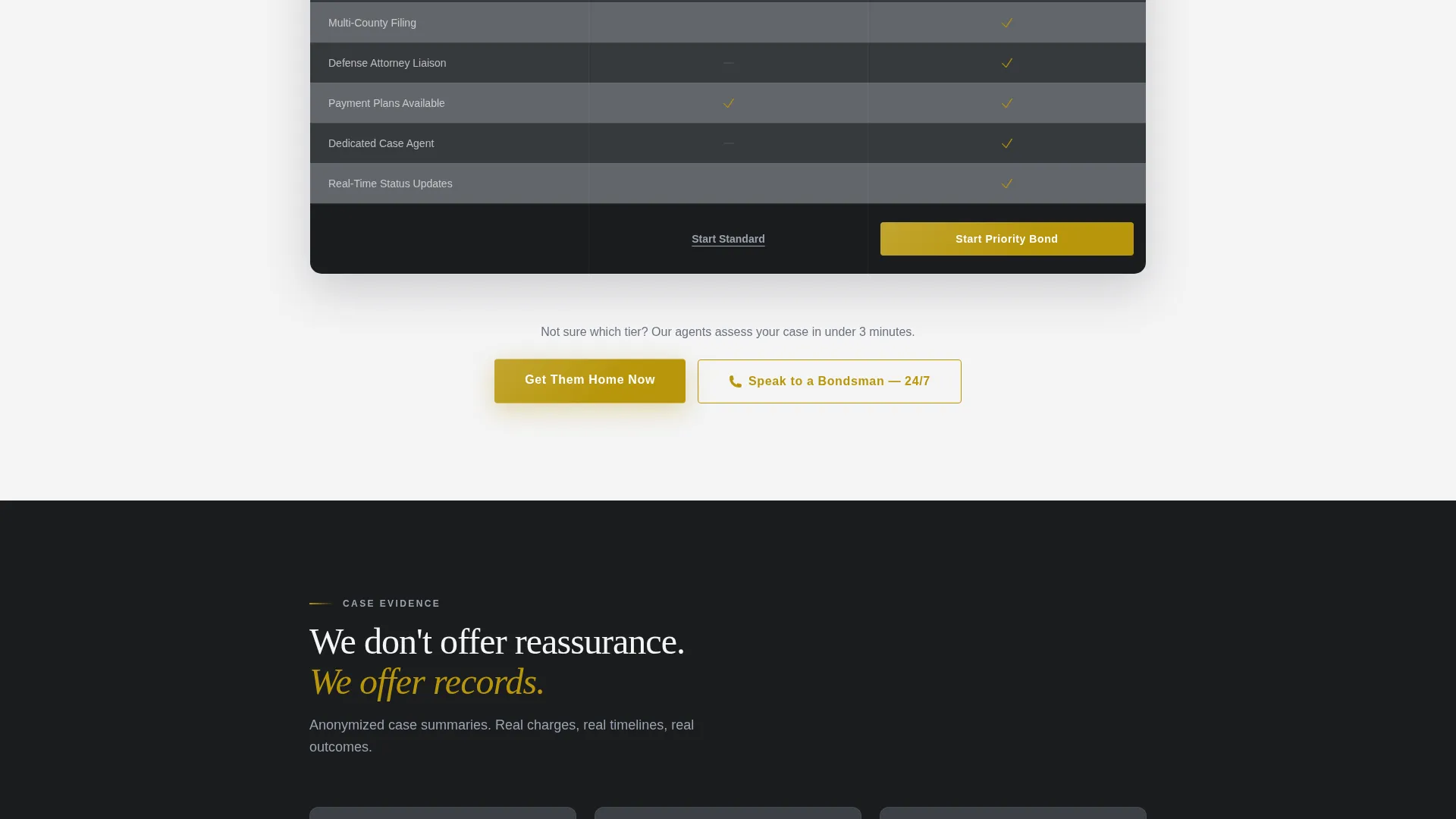 Bail Bondsman Landing Page Template