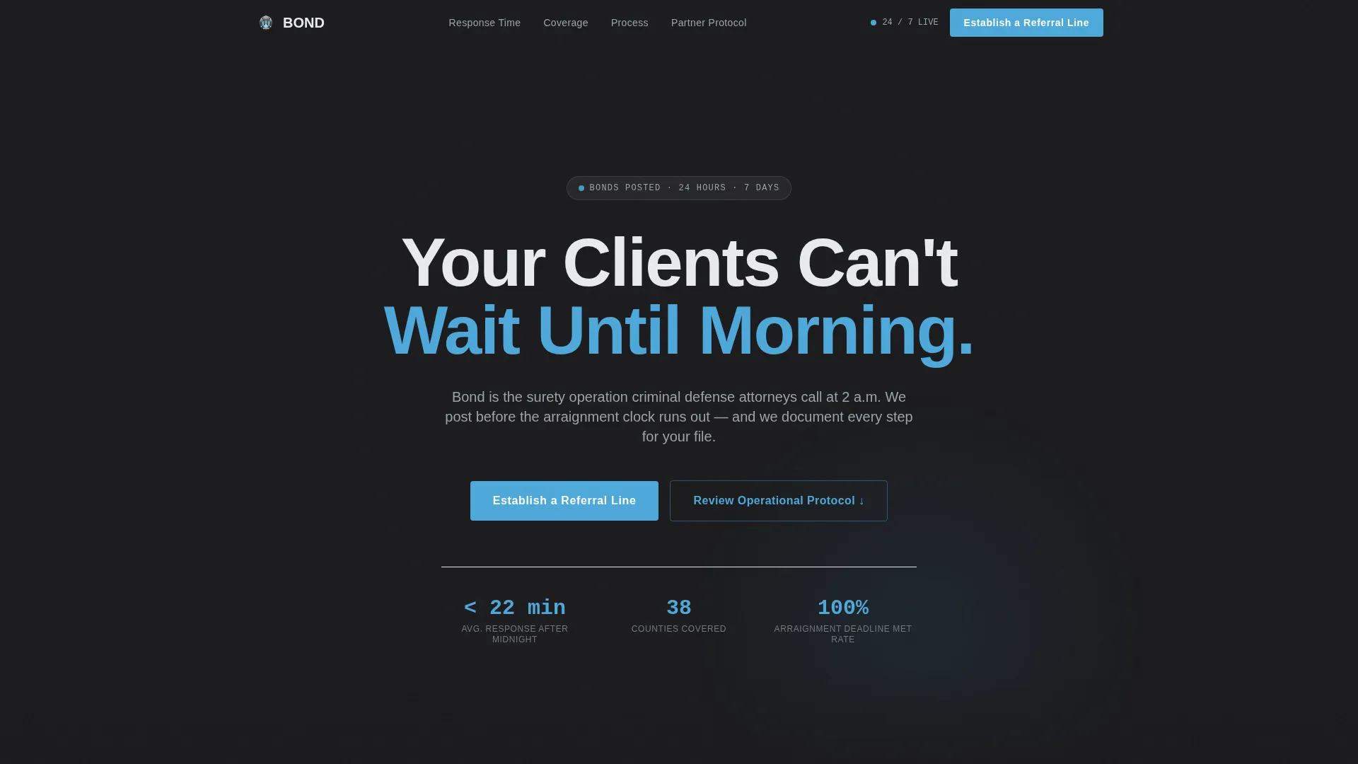 Bail Bondsman B2B Landing Page Template