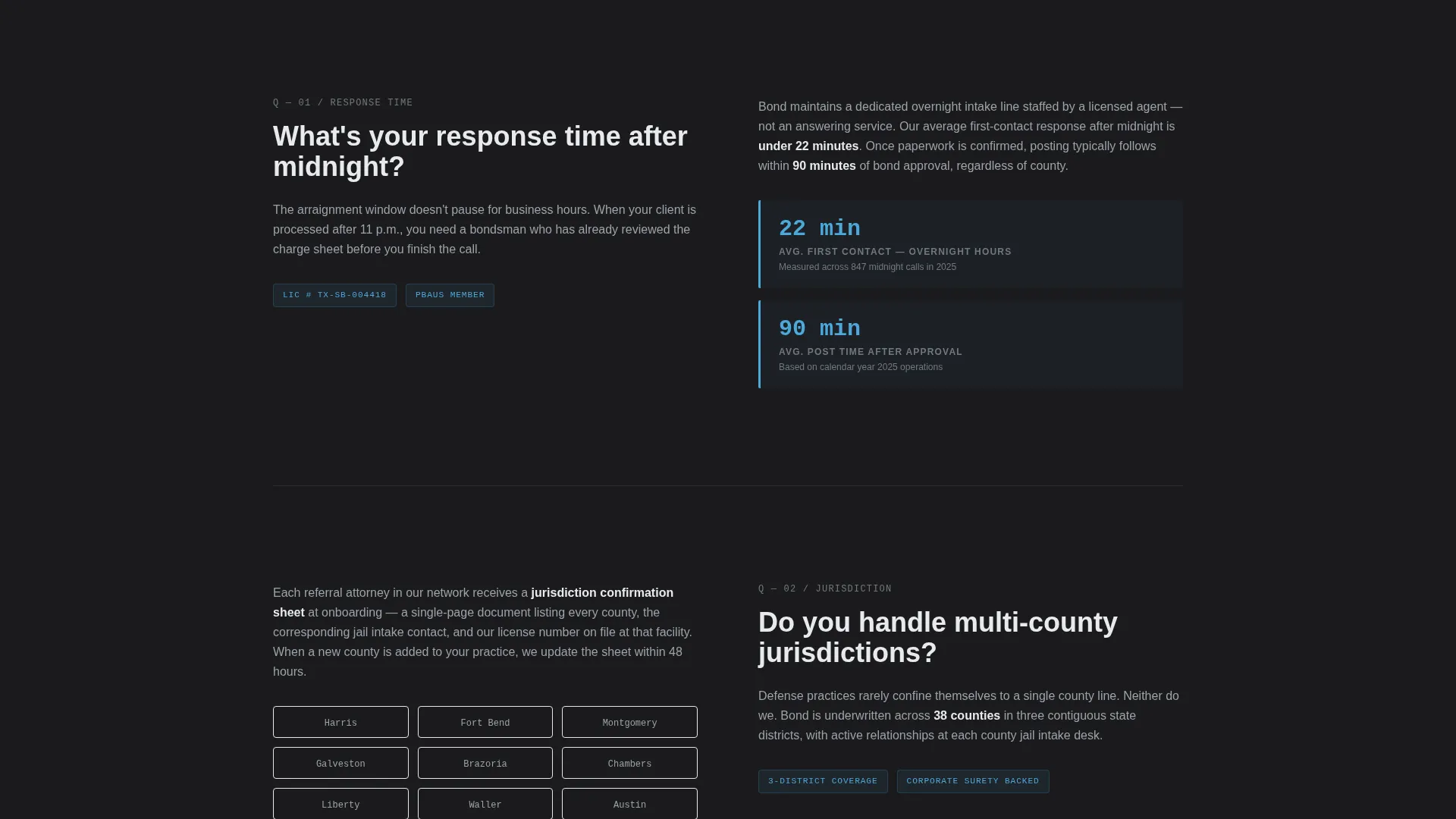 Bail Bondsman B2B Landing Page Template