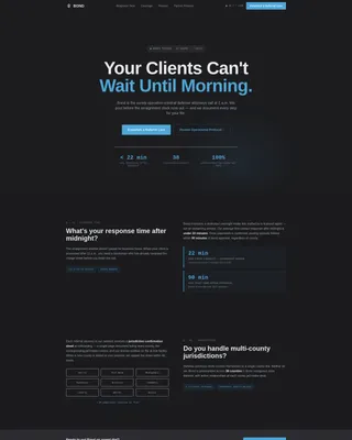 Bail Bondsman B2B Landing Page Template