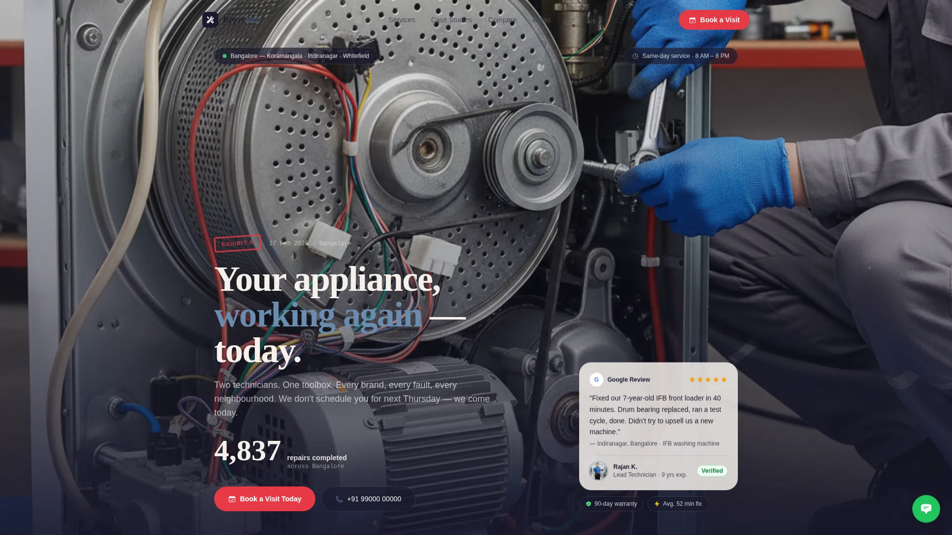 Reliable Appliancerepair | Free Website Template | Rocket