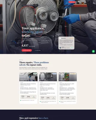 Reliable Appliancerepair | Free Website Template | Rocket