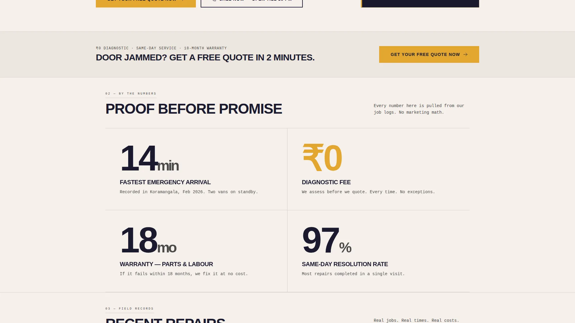 Authoritative Garage-Door Installation | Free Website Template | Rocket