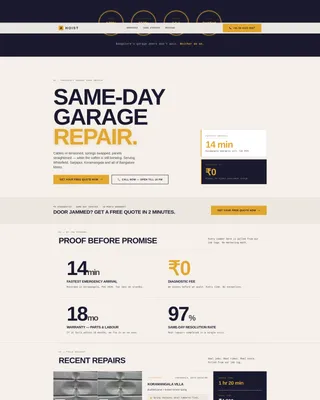 Authoritative Garage-Door Installation | Free Website Template | Rocket