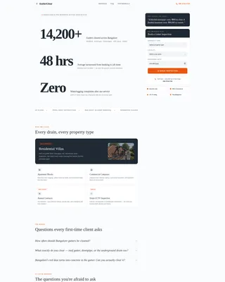 Editorial Guttercleaning | Free Website Template | Rocket