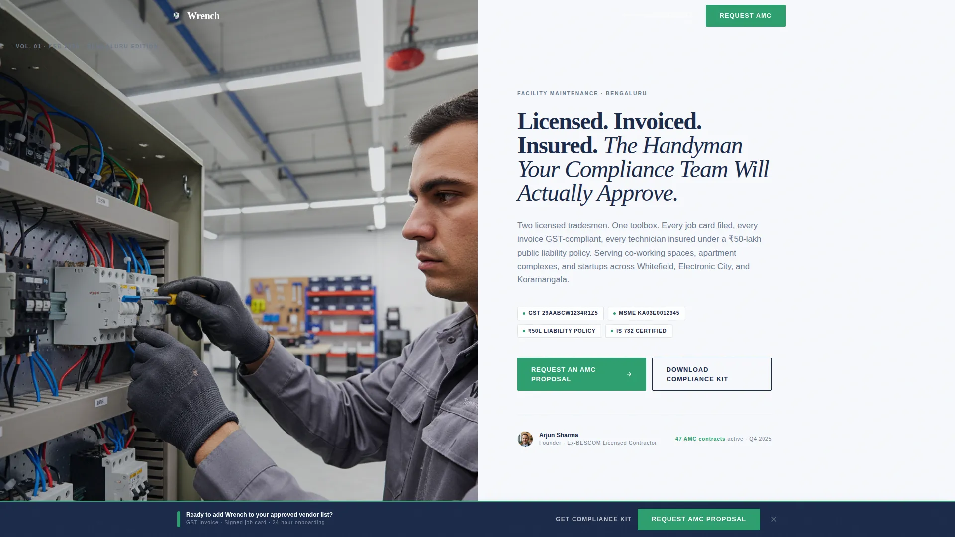 Compliant Handyman | Free Website Template | Rocket