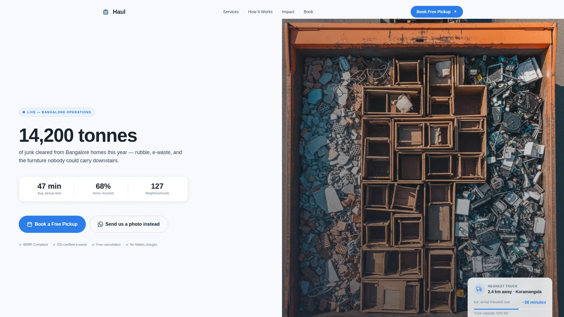 Reliable Junkremoval | Free Website Template | Rocket