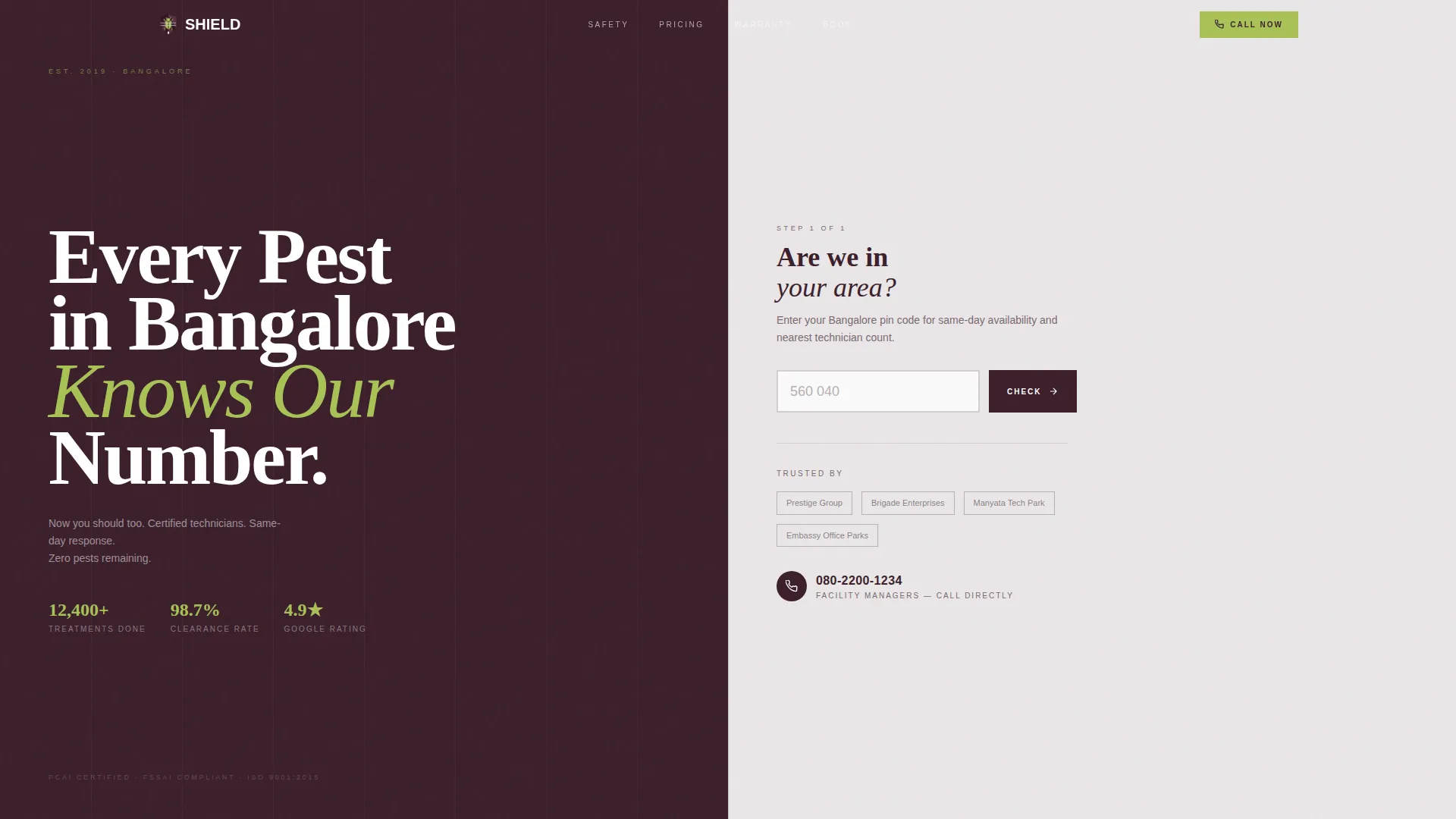 Precision Pestcontrol | Free Website Template | Rocket