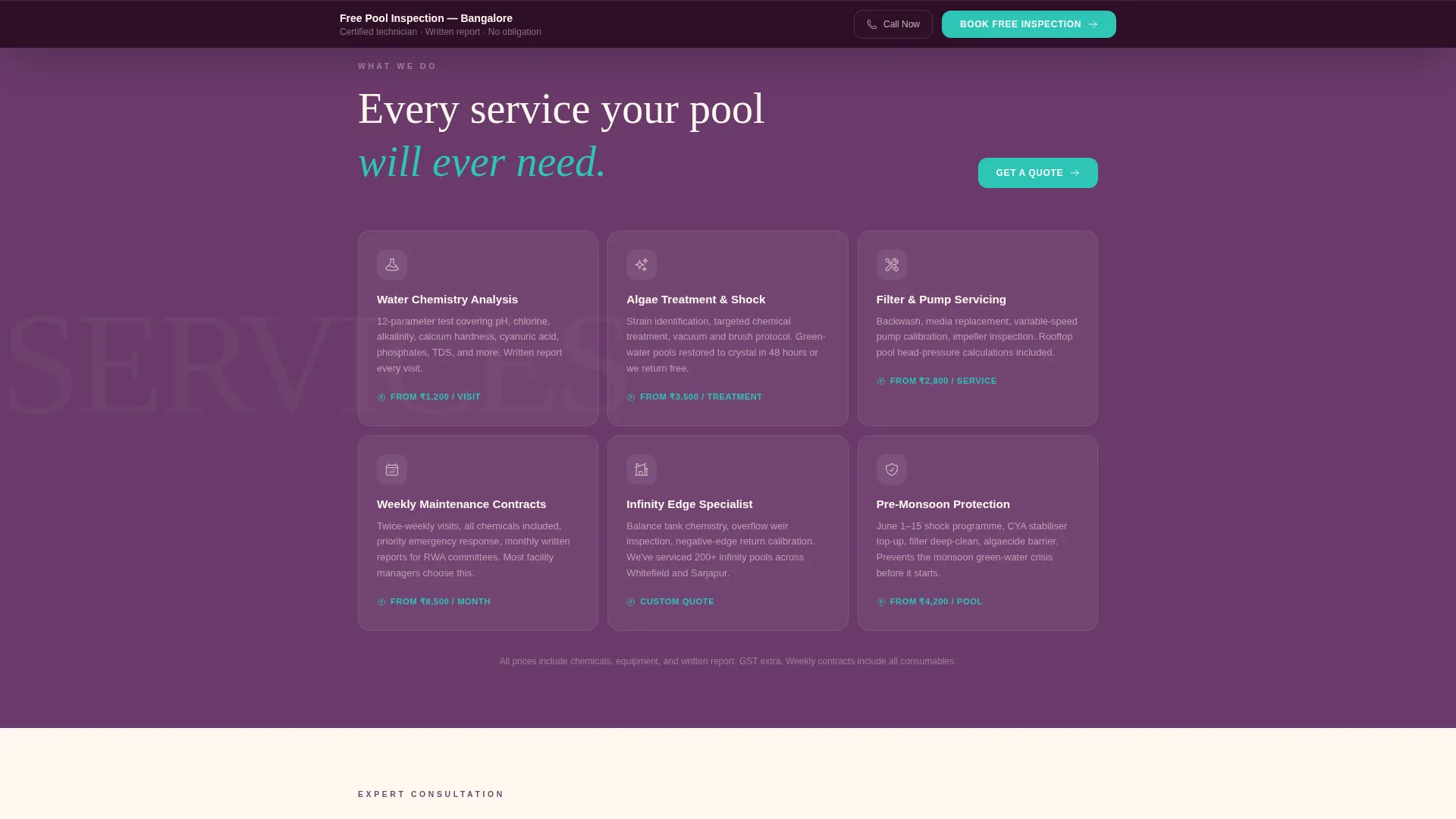 Certified Poolcleaning | Free Website Template | Rocket