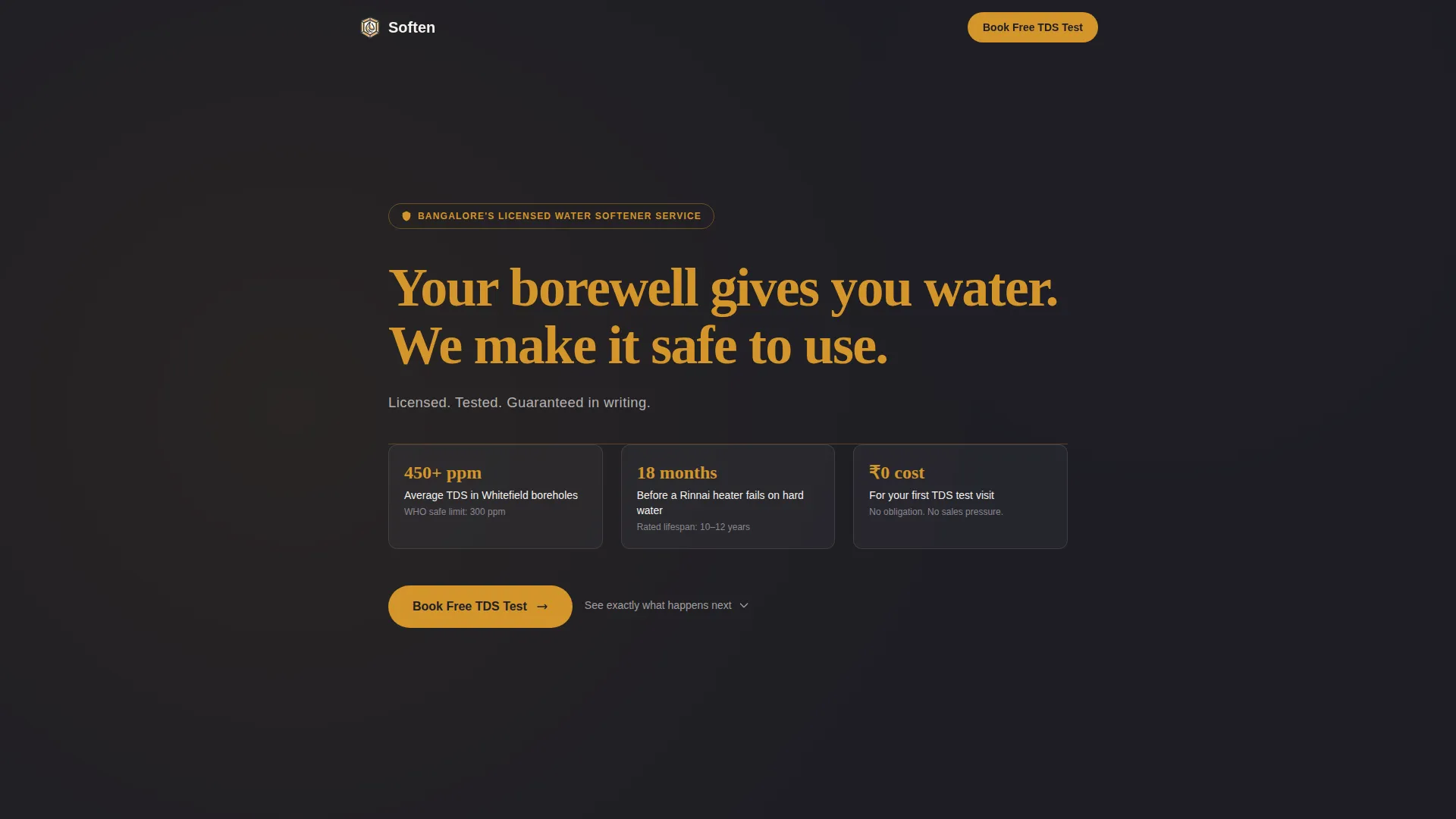 Reliable Water Softener | Free Website Template | Rocket