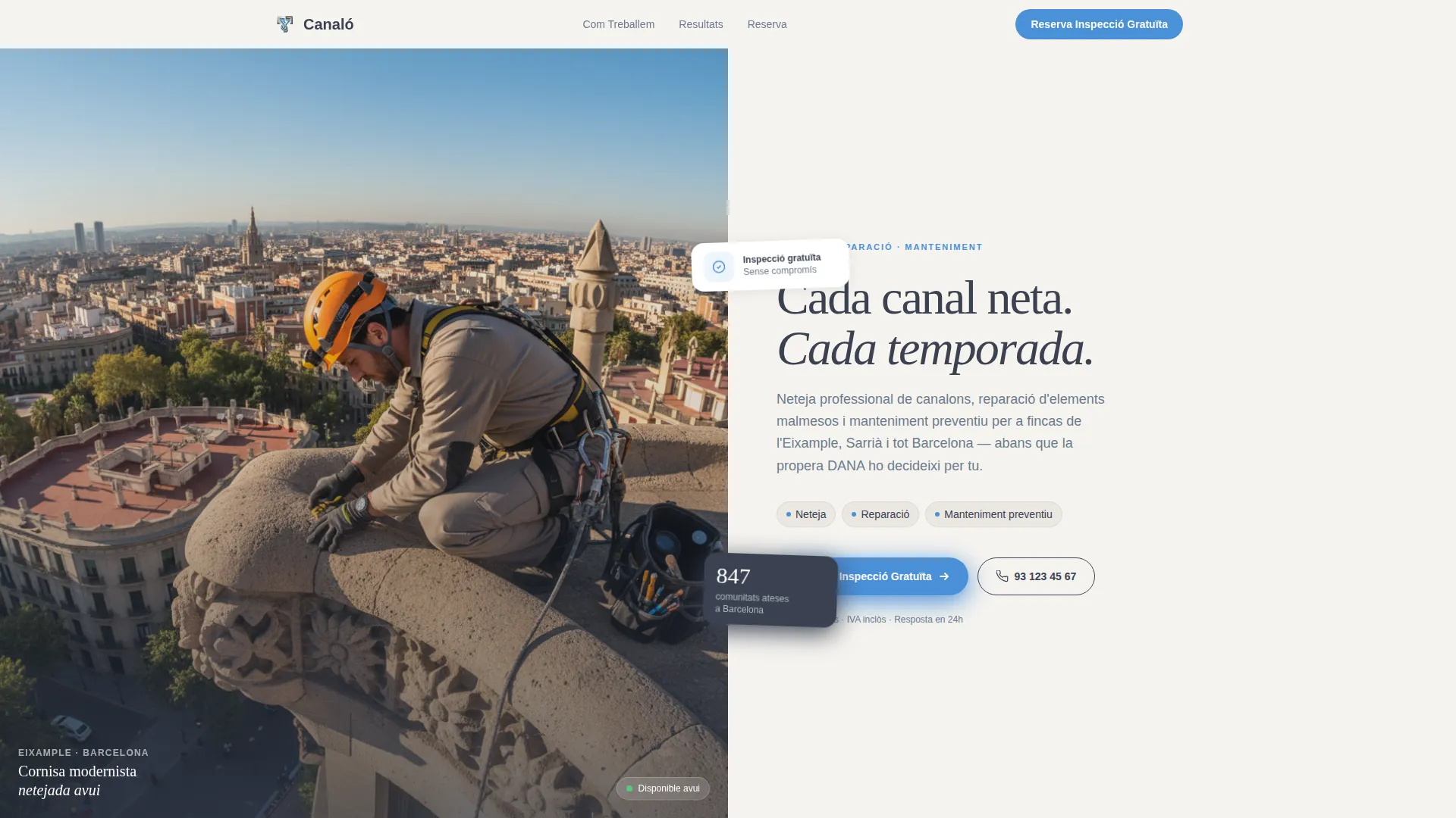 Precision Guttercleaning | Free Website Template | Rocket