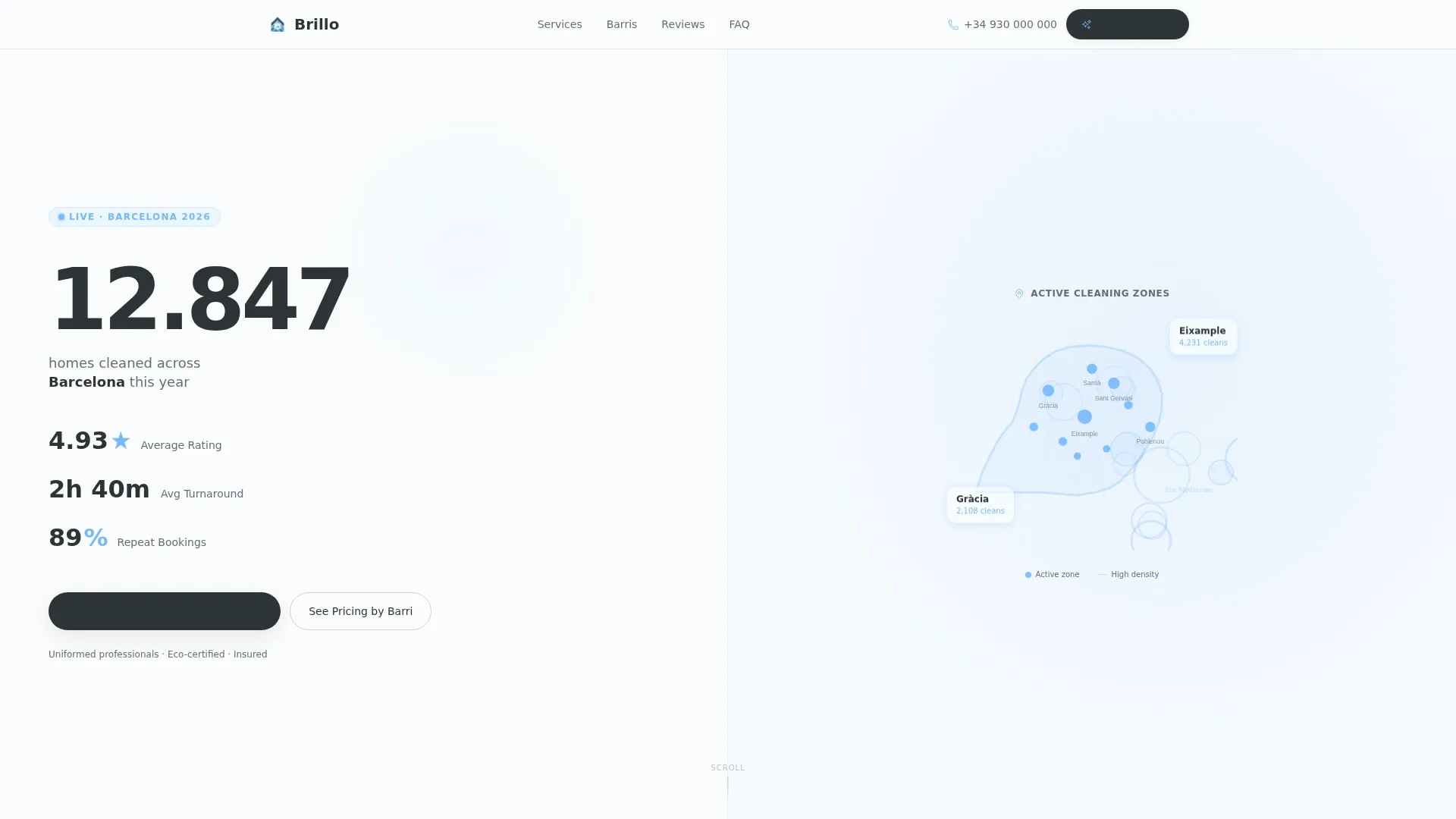 Spotless Cleaning | Free Website Template | Rocket