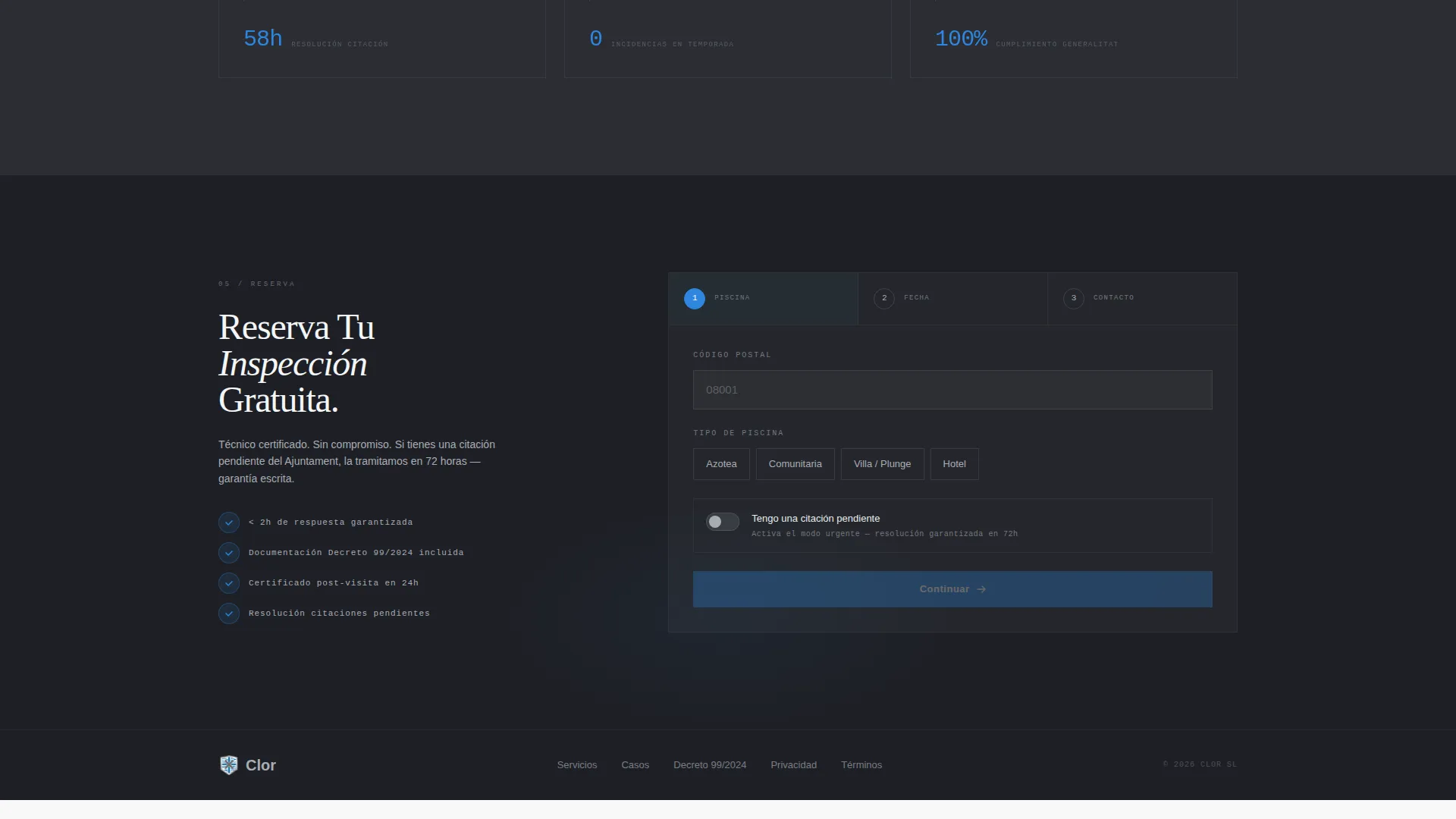 Compliant Poolcleaning | Free Website Template | Rocket