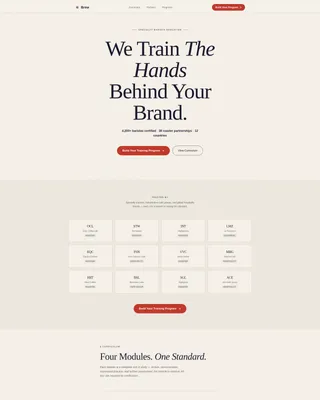 Barista Training Landing Page Template for B2B