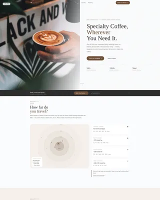 Mobile Espresso Bar Landing Page Template