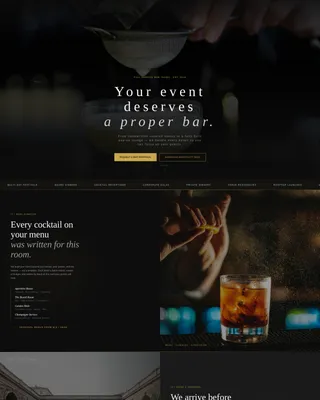 Elite Bartender Booking Landing Page Template