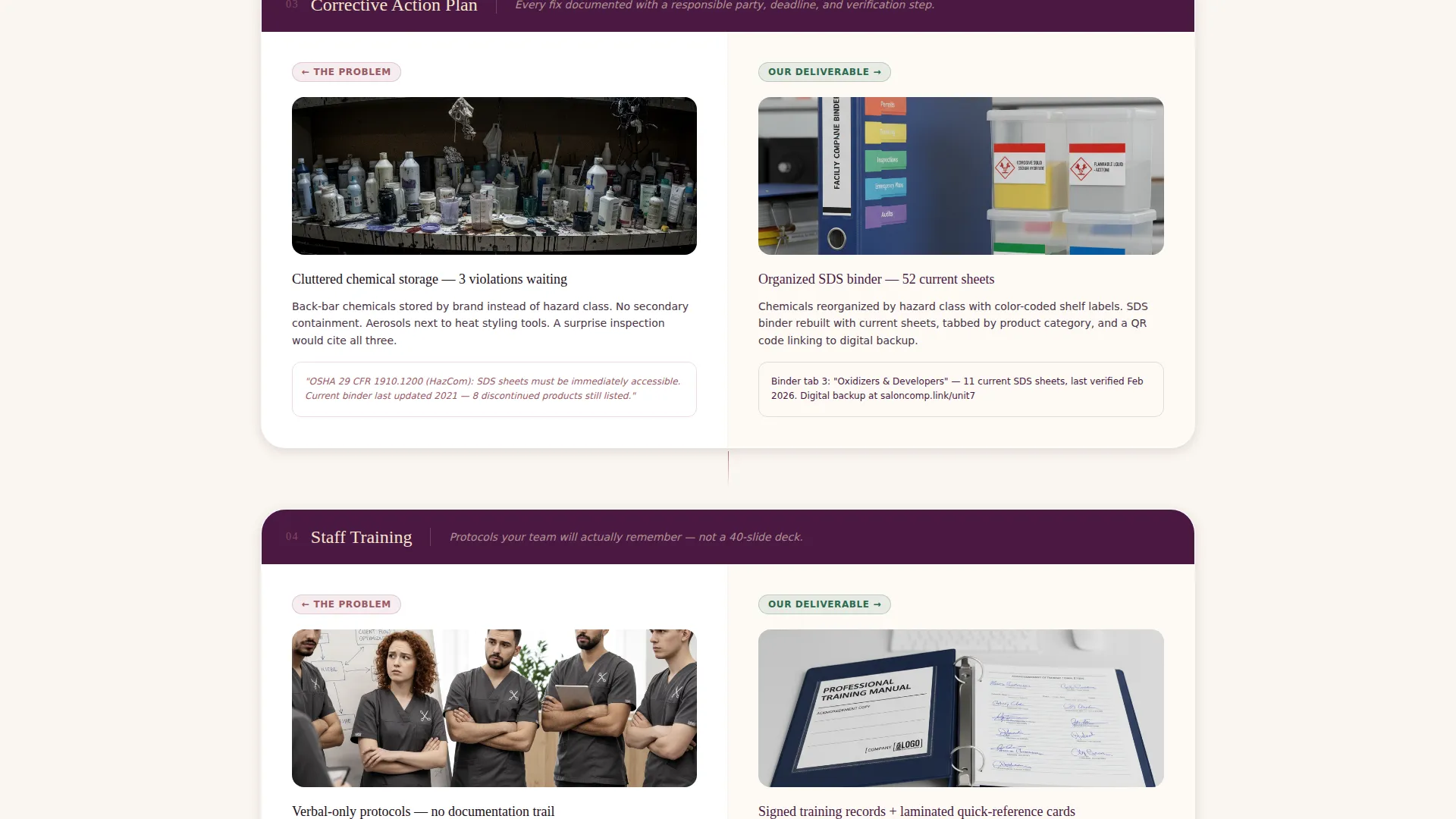 Salon Compliance Consultancy Landing Page Template
