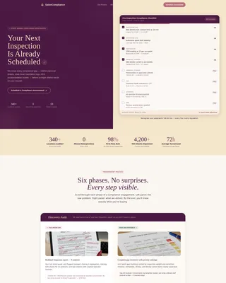 Salon Compliance Consultancy Landing Page Template