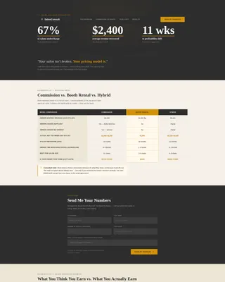 Consulting Landing Page Template - Charcoal & Amber
