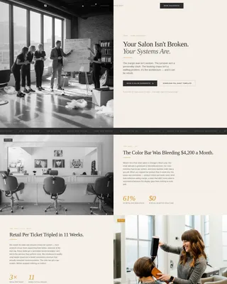 Editorial Salon Operations Consultant Landing Page