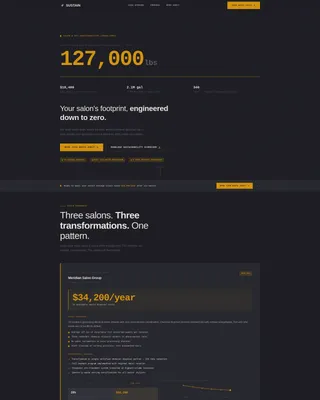Beauty & Salon Sustainability Consultant Landing Page