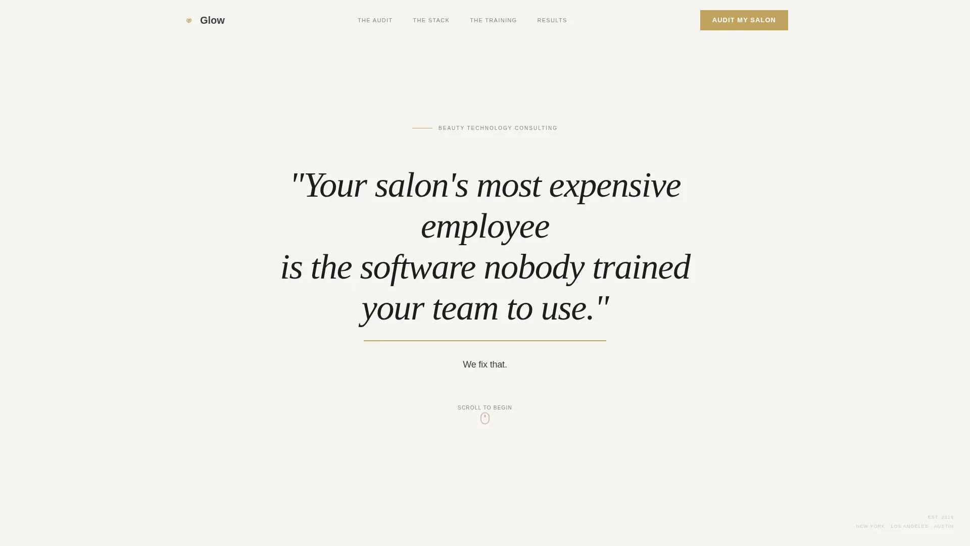 Beauty & Salon Tech Consultant Landing Page Template