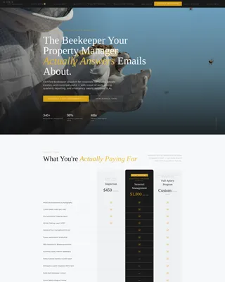 Beekeeper Booking Landing Page Template