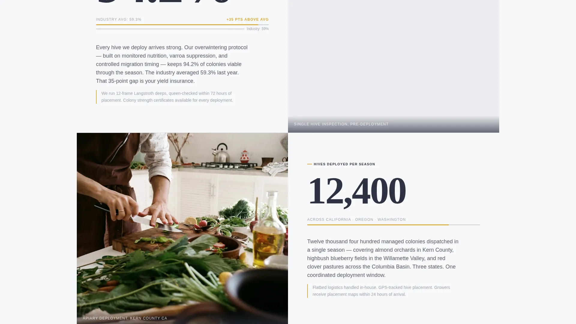 Commercial Beekeeper B2B Landing Page Template