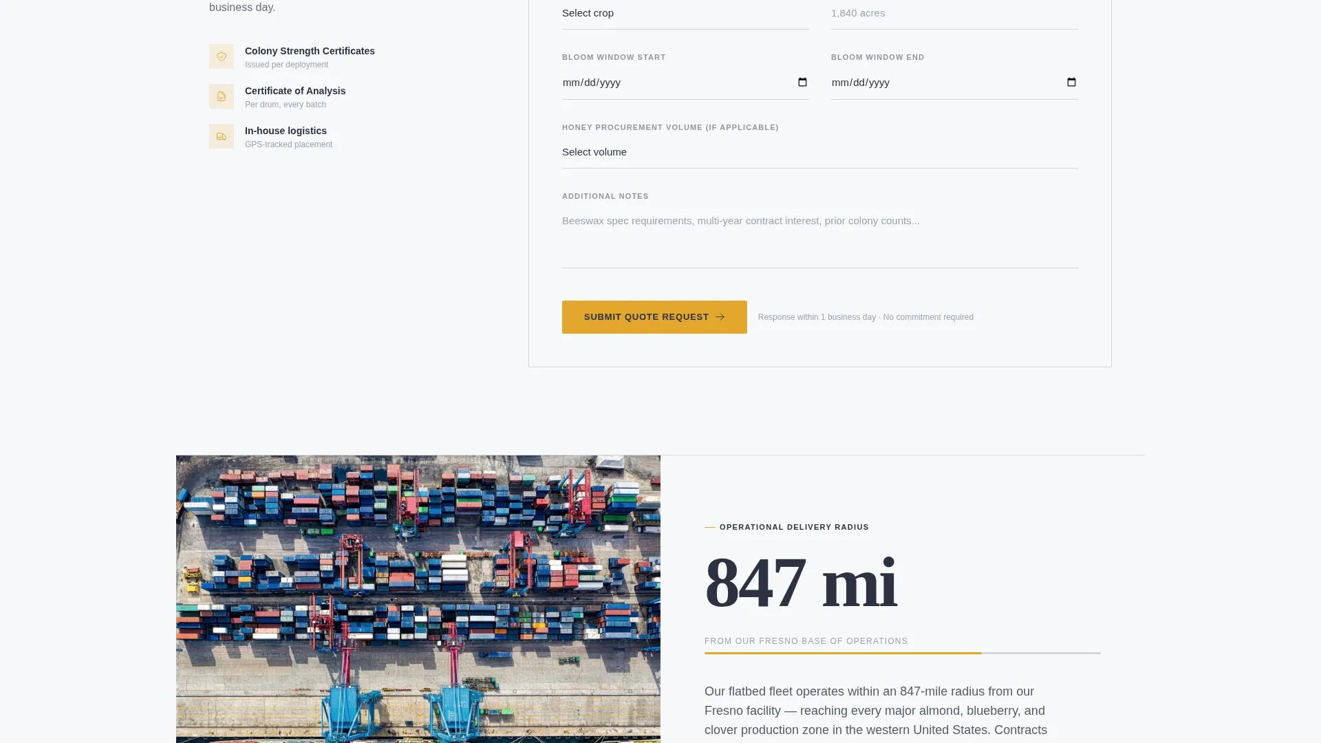Commercial Beekeeper B2B Landing Page Template