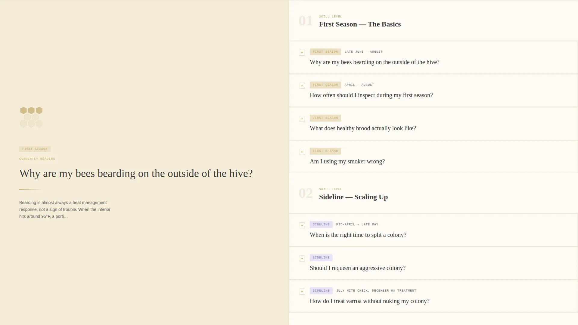 Beekeeper FAQ & Resource Landing Page Template