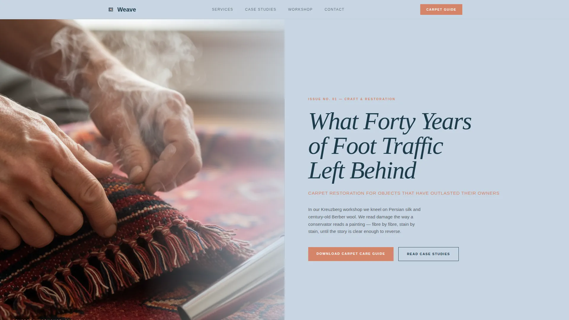 Editorial Carpetcleaning | Free Website Template | Rocket