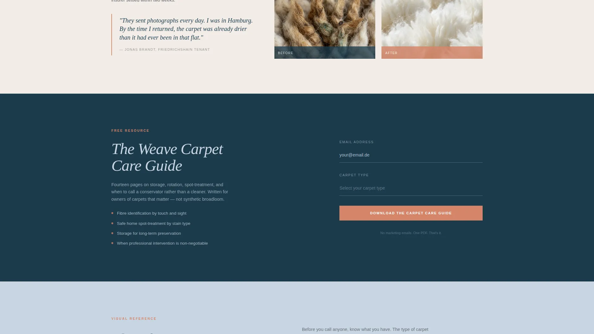 Editorial Carpetcleaning | Free Website Template | Rocket