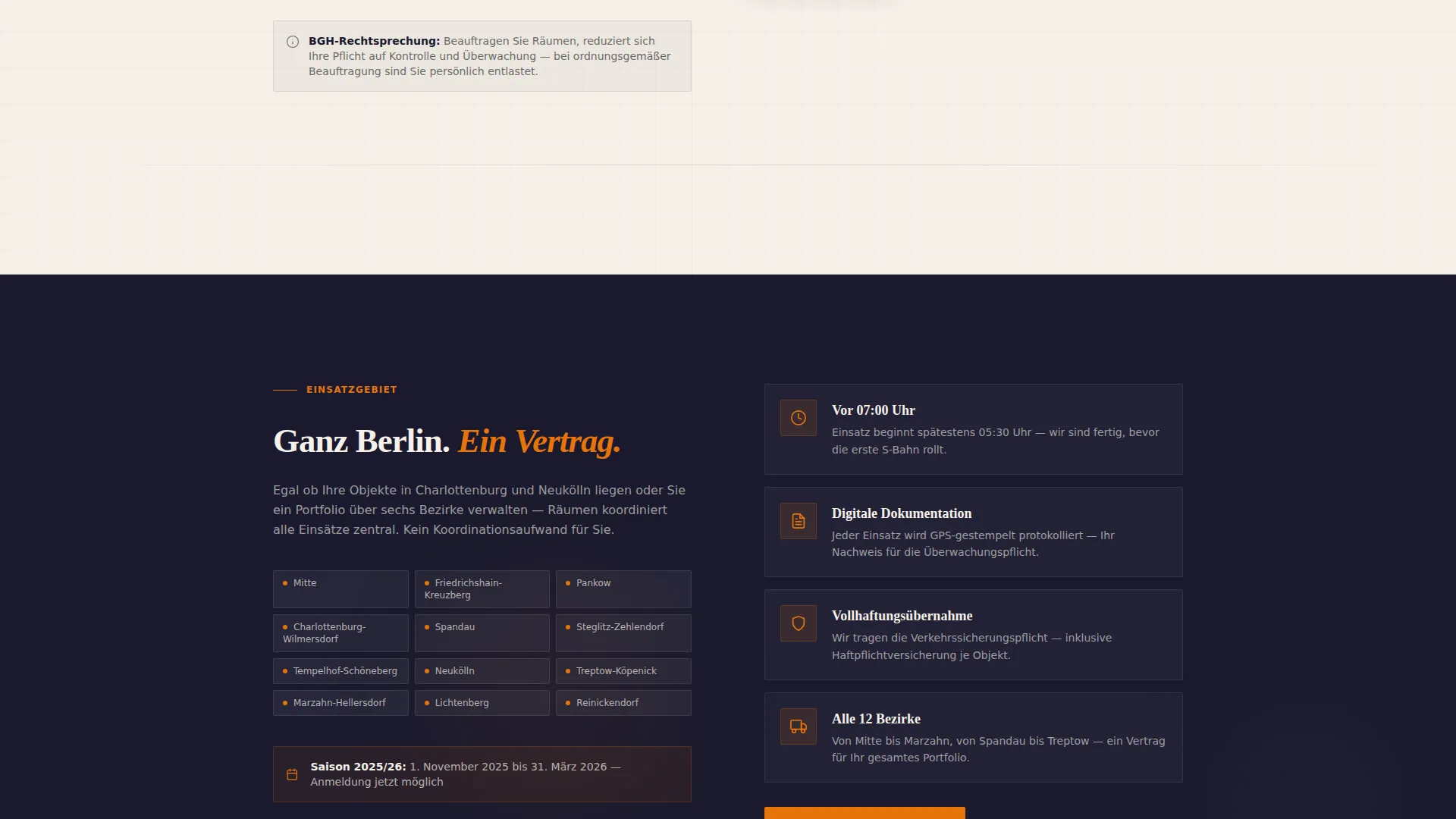 Authoritative Winterdienst | Free Website Template | Rocket