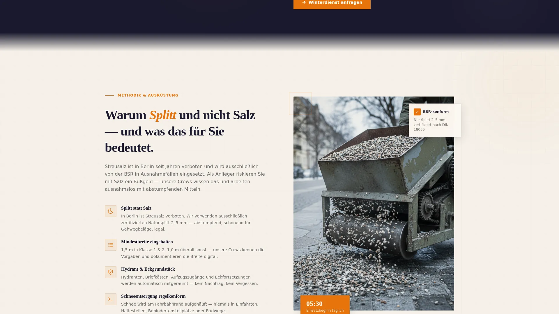 Authoritative Winterdienst | Free Website Template | Rocket