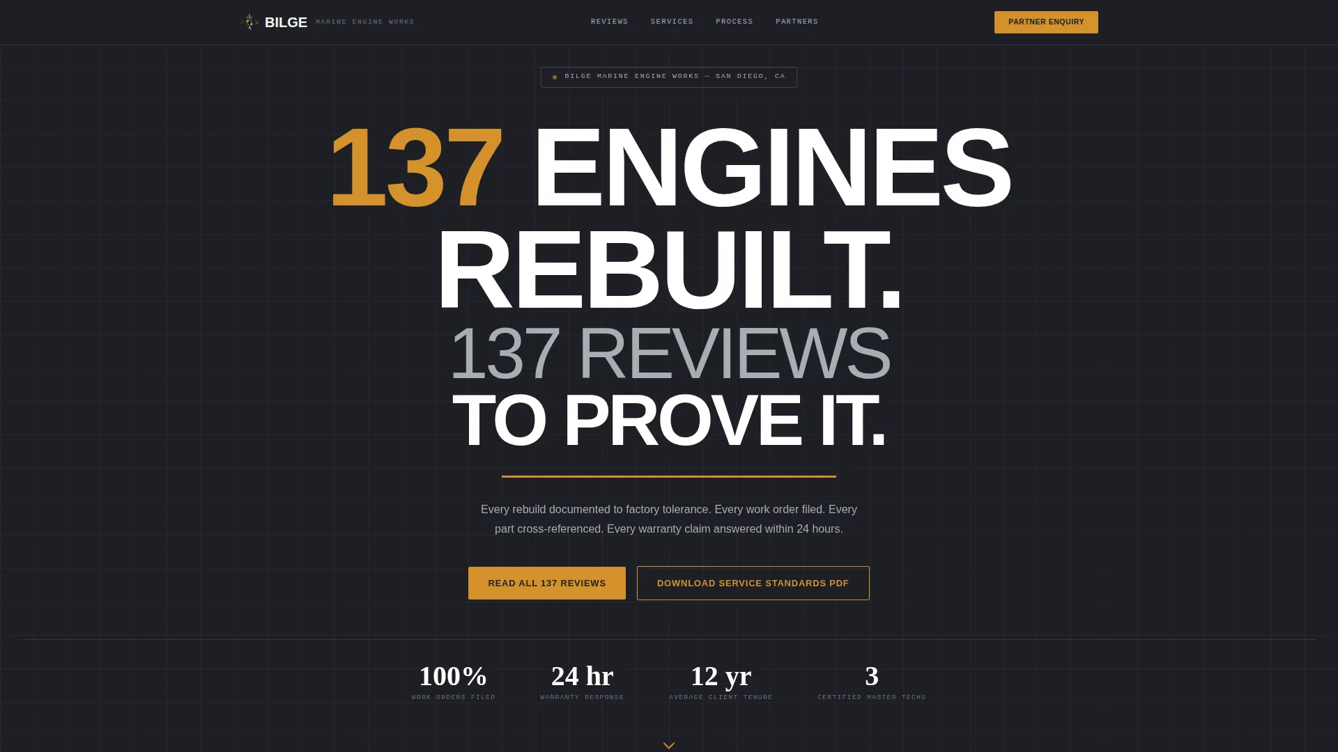 Marine Diesel Mechanic Review Landing Page Template