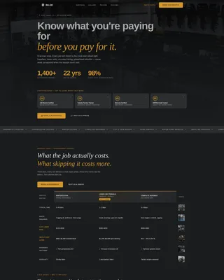 Marine Mechanic Comparison Table Landing Page