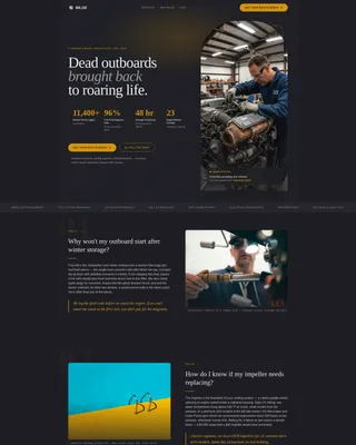 Marine Mechanic Quote Landing Page Template