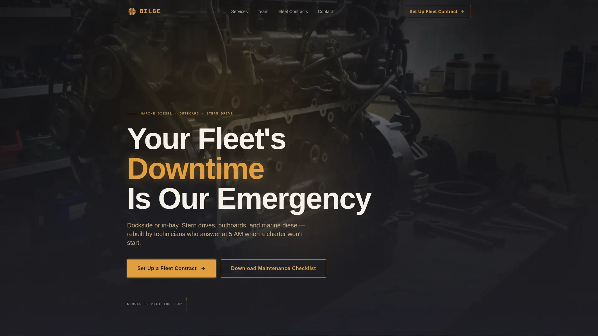 Boat Mechanic (Marine) Business Education Website Template