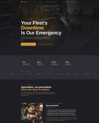Boat Mechanic (Marine) Business Education Website Template