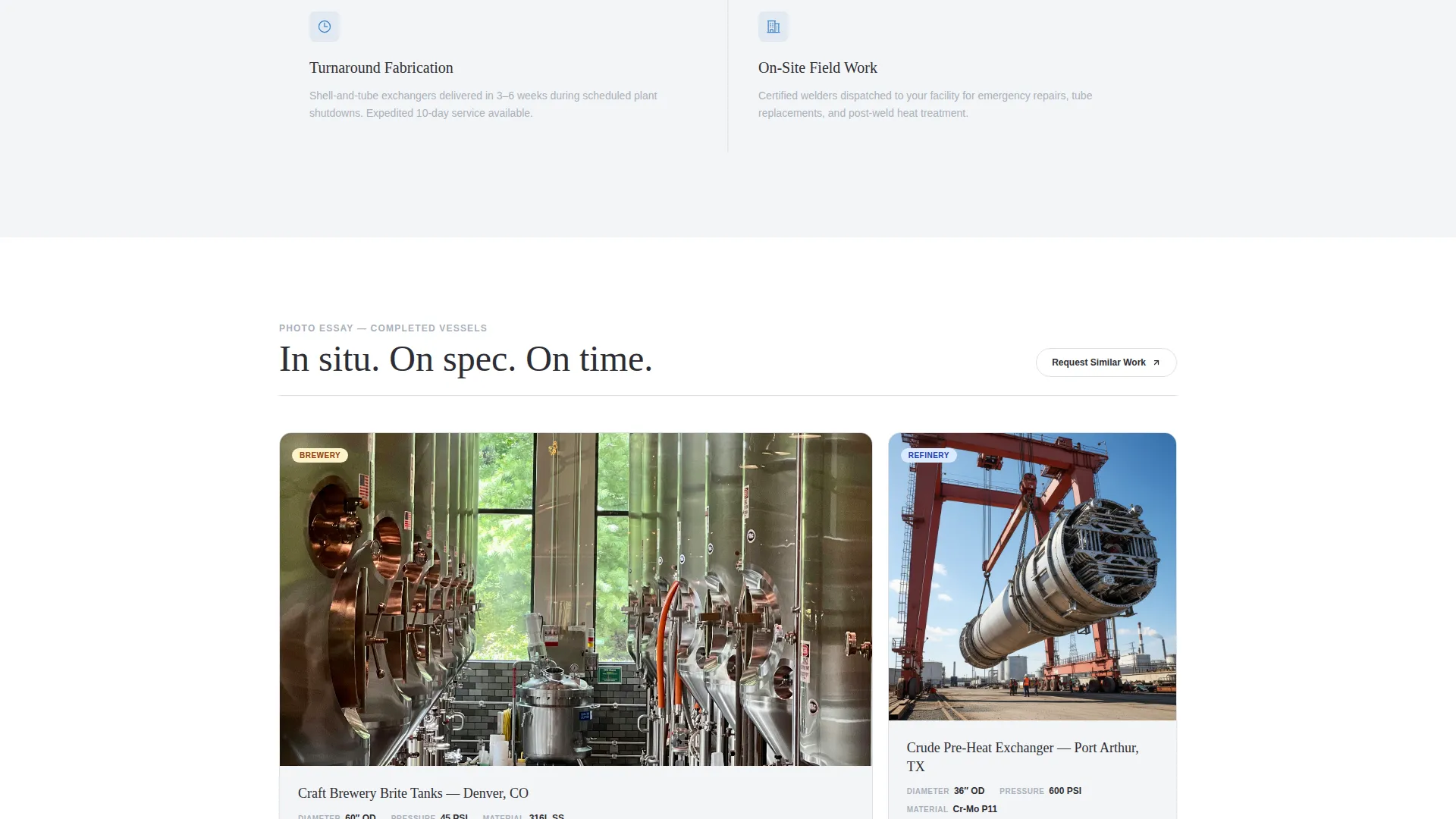 Boilermaker Quote Request Landing Page Template