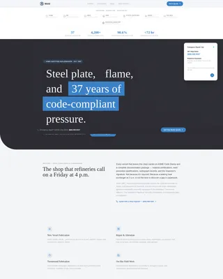 Boilermaker Quote Request Landing Page Template