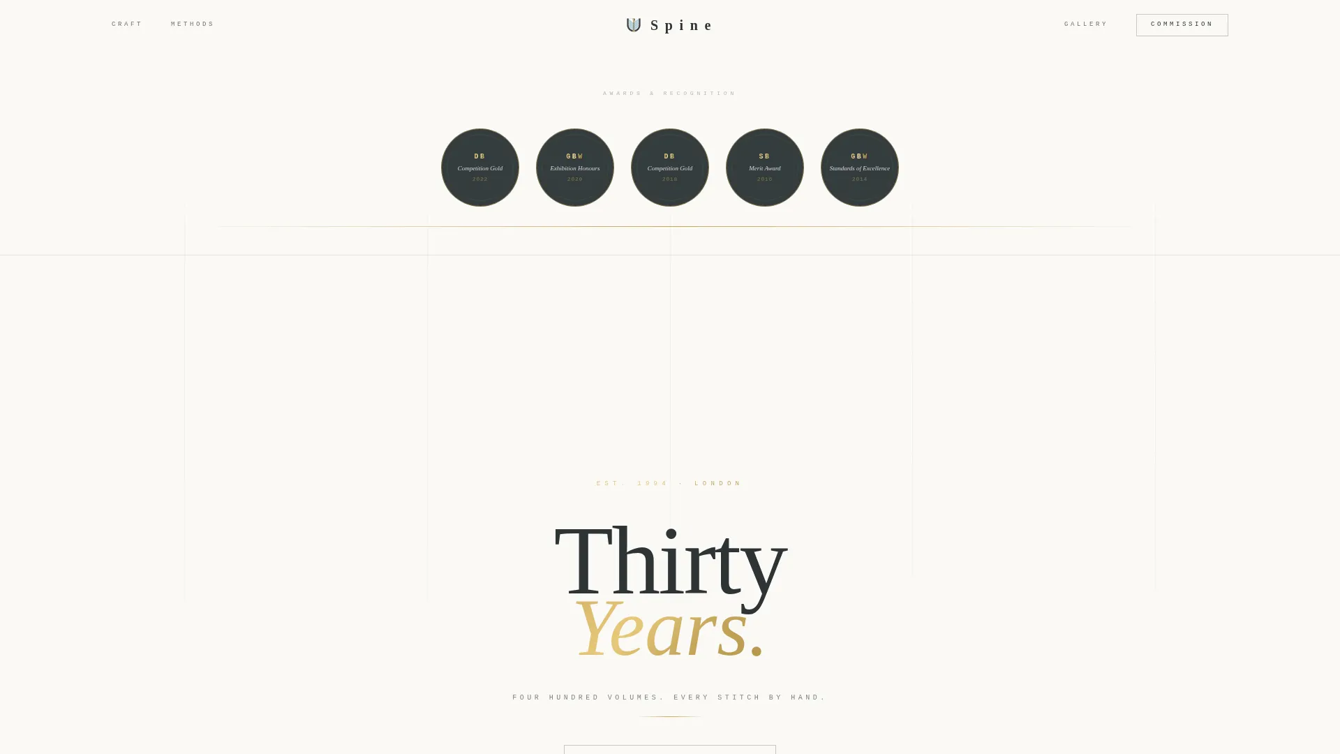 Bookbinder Portfolio Landing Page Template