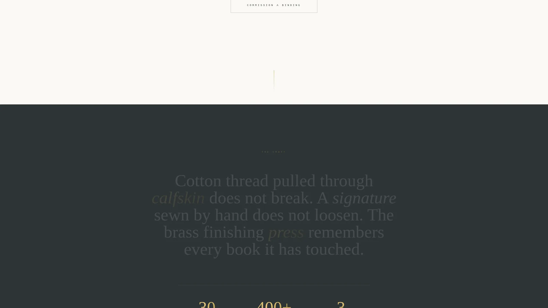 Bookbinder Portfolio Landing Page Template
