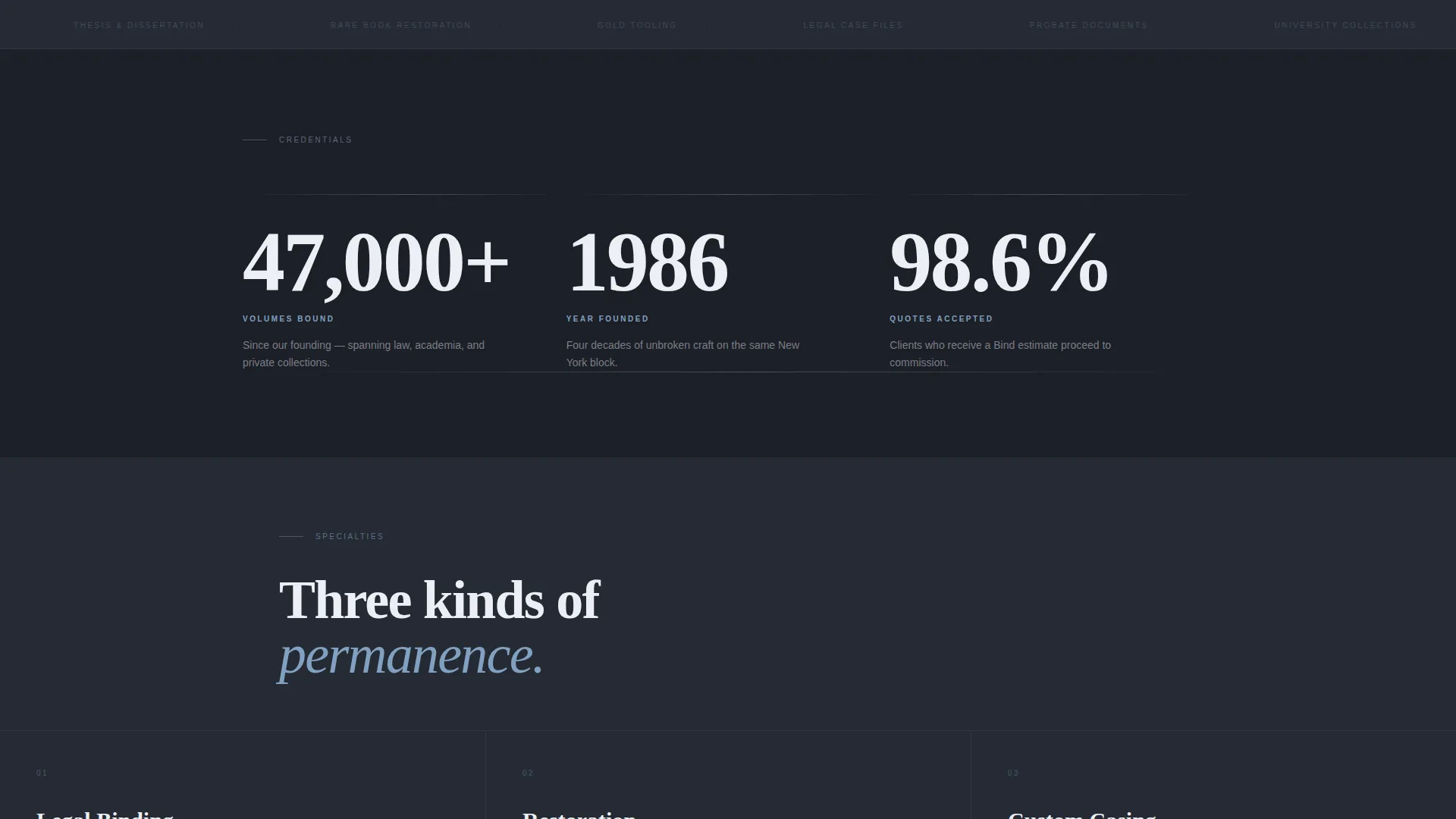 Bookbinder Quote Request Landing Page Template