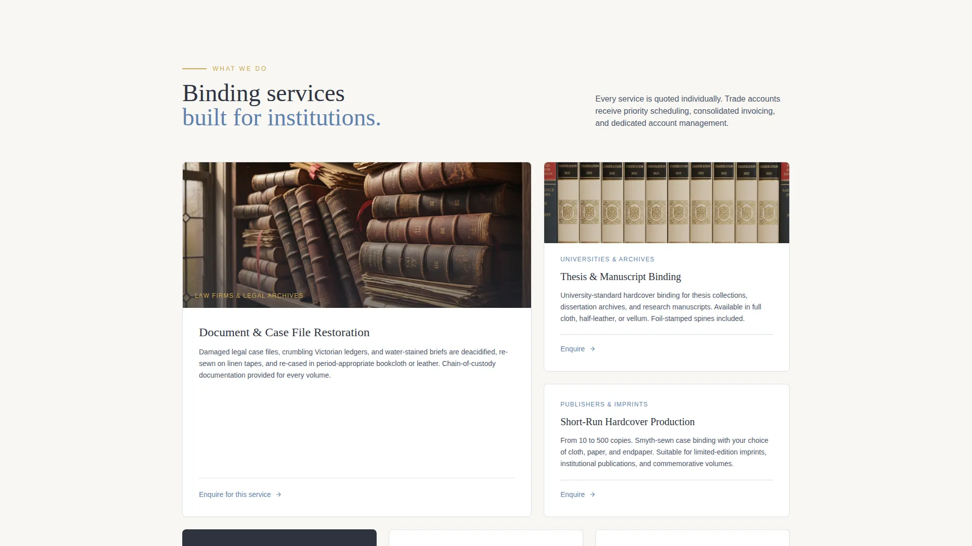 Bookbinder Service Area Landing Page Template