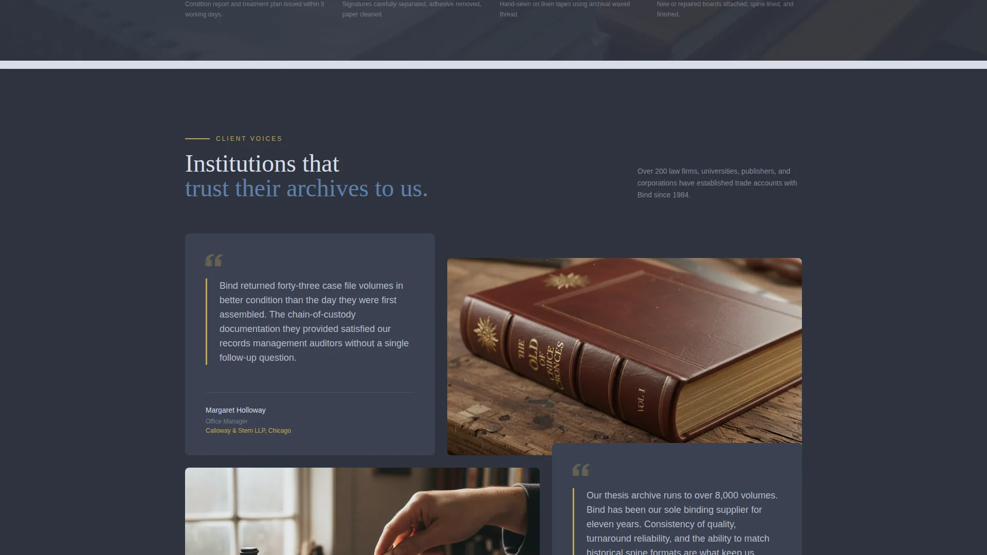 Bookbinder Service Area Landing Page Template