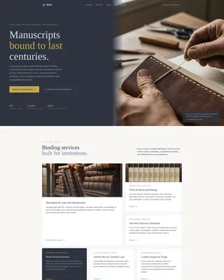 Bookbinder Service Area Landing Page Template
