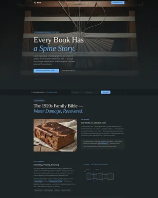 Bookbinder Service Landing Page Template